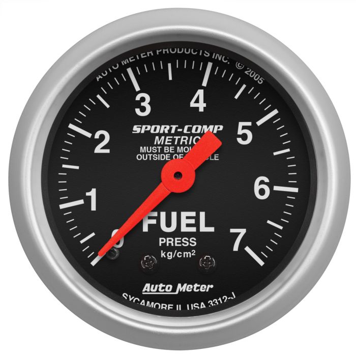 AutoMeter Sport-Comp 52mm METRIC Fuel Pressure Mechanical Gauge
