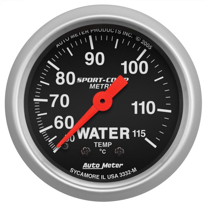 AutoMeter Sport 2in Water Temp Metric , 50-115 deg. C / Mech Product Name: AM Sport-Comp Gauges