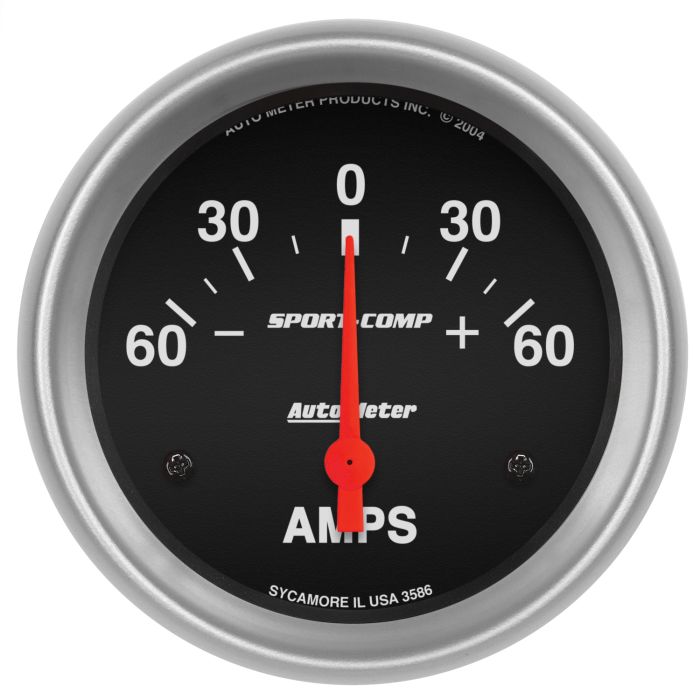 AutoMeter 2-5/8in Electric 60-0-60 Amps Ammeter Product Name: AM Sport-Comp Gauges